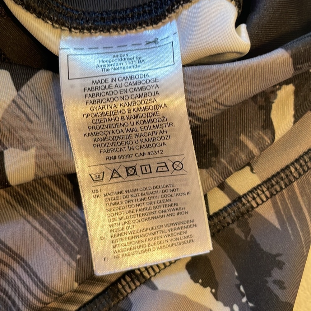 NWOT Adidas Black & Grey Leggings - Zoe Saldana Collection - Picture 8 of 11